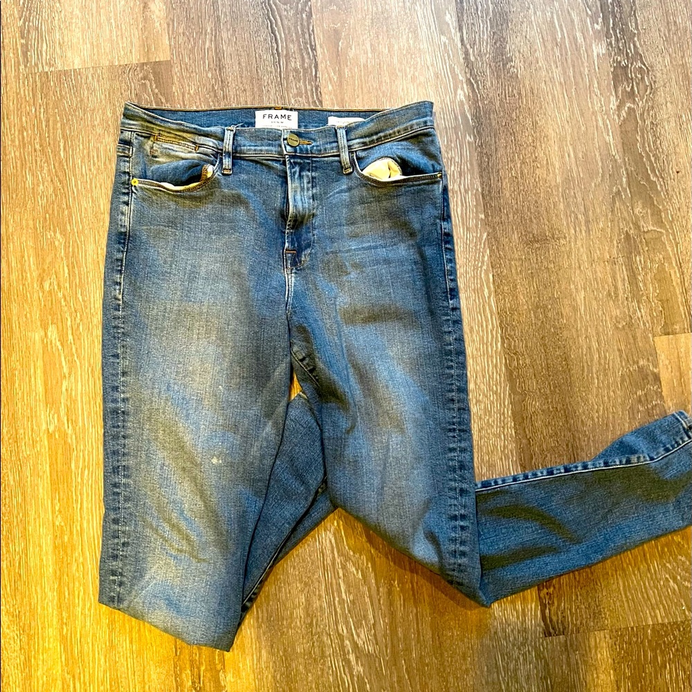 Excellent Condition FRAME Denim Le High Skinny Blue Jeans, Size 32
